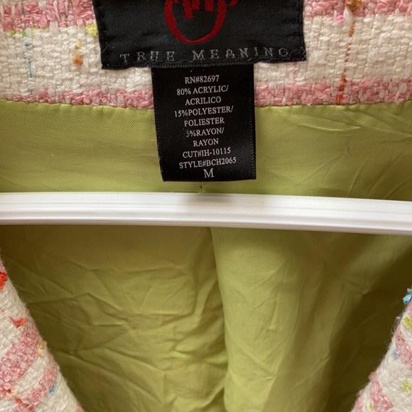 Pink tweed blazer - Picture 2 of 4